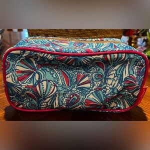 Lilly Pulitzer for Target Collab “My Fans” Print Double Zip Cosmetic Bag Preppy
